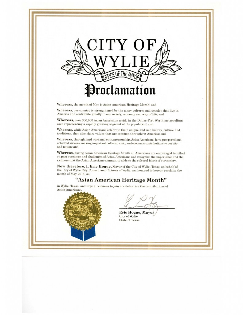 DFW AACC Proclamations_2014_Wylie